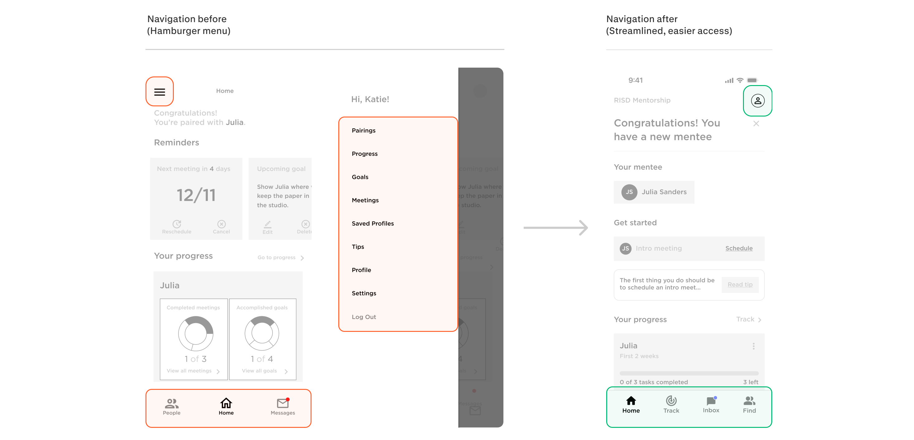 Images of navigation screens